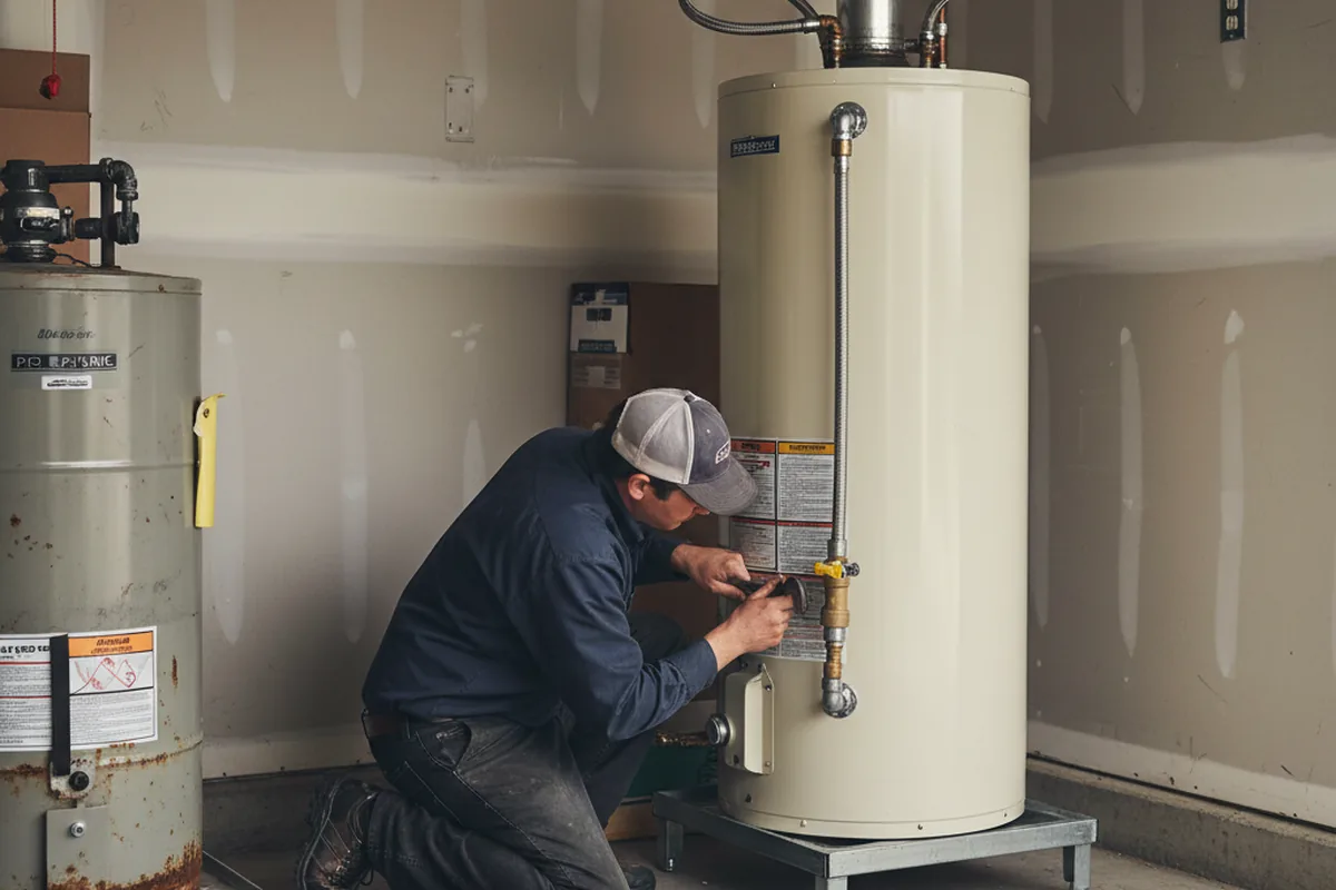 Water heater and shutoff valve replacement in Evarts