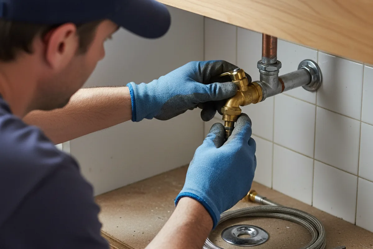 Shutoff valve and fitting work during Faucet and Fixture Repair in Evarts